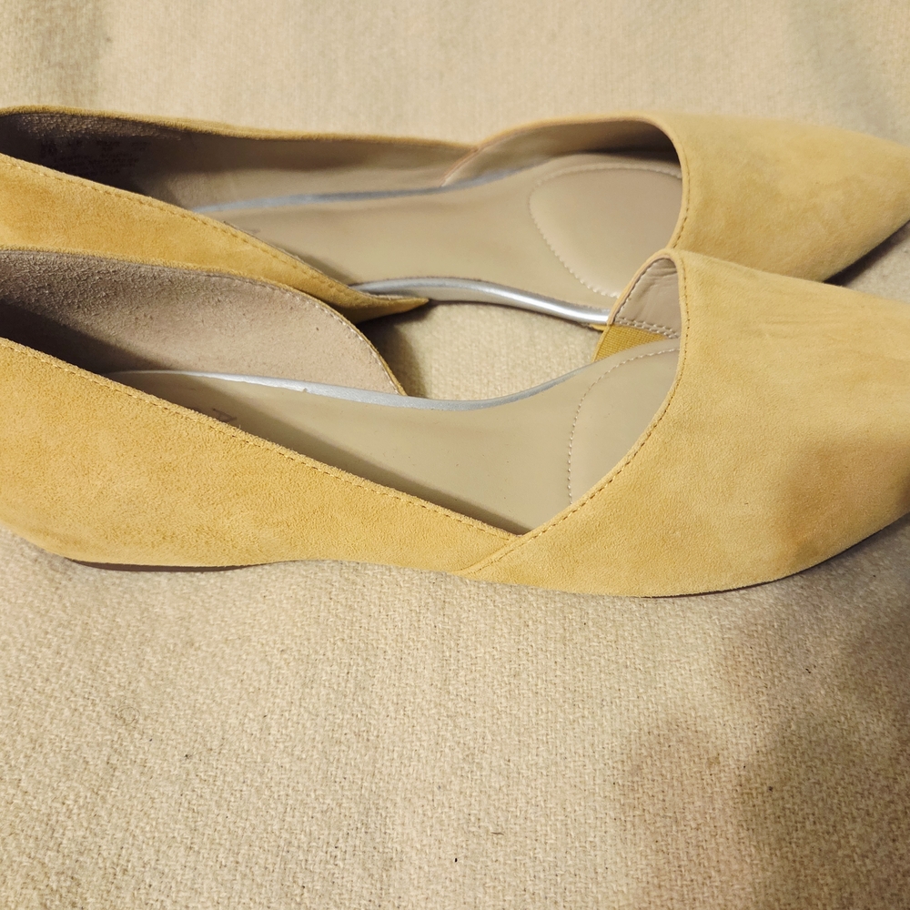 Naturalizer Yellow Suede Samantha flats-9 - Picture 3 of 5